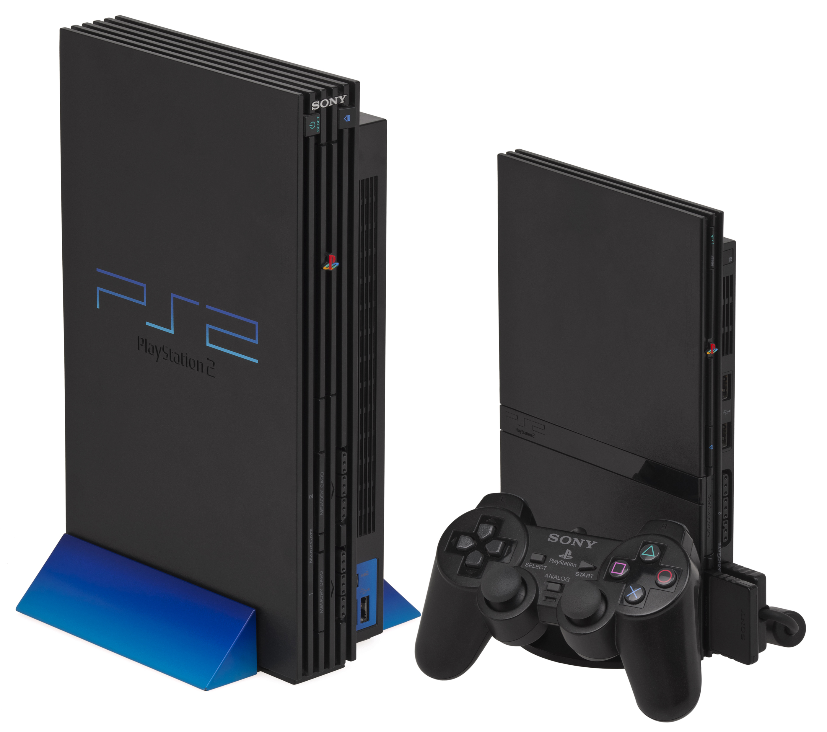 PS2 fat and slim next to each other